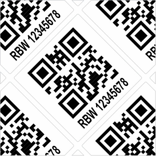 25mm x 25mm Vinyl Waterproof Sticker