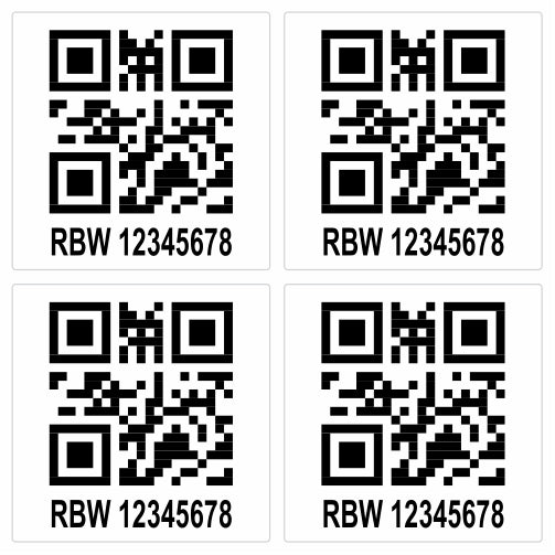 25mm x 25mm Vinyl Waterproof Sticker
