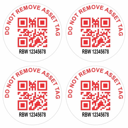 25mm x 25mm Round Vinyl Waterproof Sticker