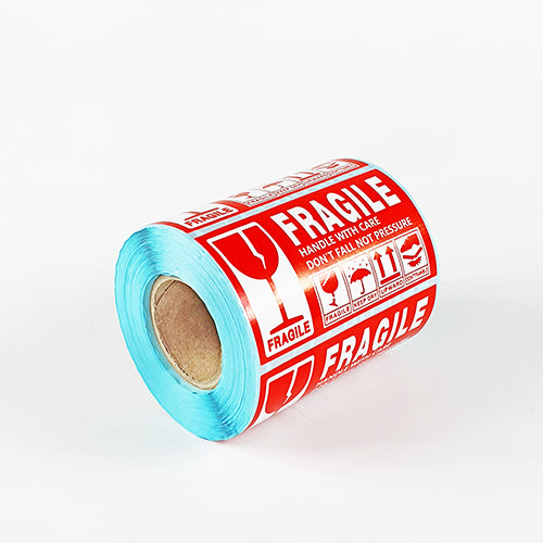 1 Roll Small FRAGILE, HANDLE WITH CARE, KEEP DRY Sticker 90mm x 50mm 500 Pcs