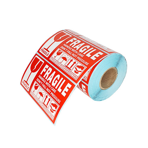 1 Roll Small FRAGILE, HANDLE WITH CARE, KEEP DRY Sticker 90mm x 50mm 500 Pcs