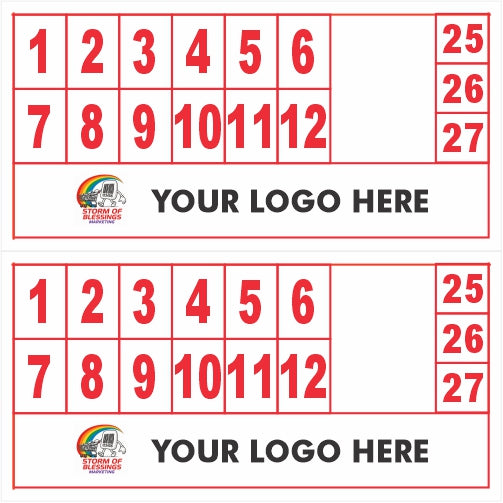 20mm x 10mm Destructible Warranty Stickers Red