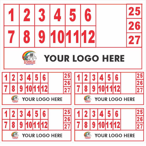 20mm x 10mm Destructible Warranty Stickers Red