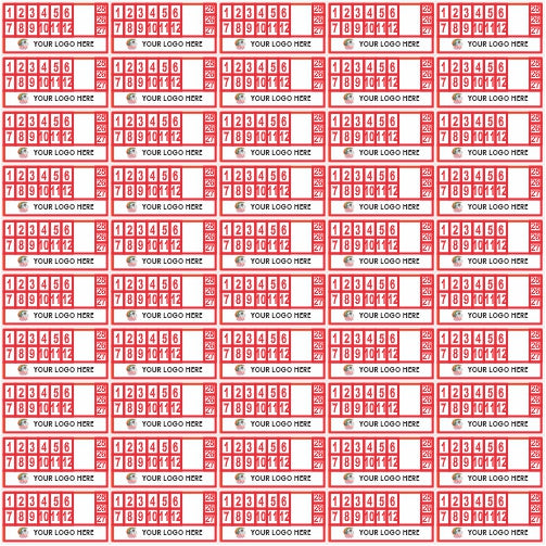 20mm x 10mm Destructible Warranty Stickers Red