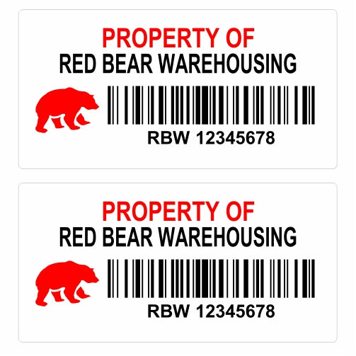 50mm x 25mm Vinyl Waterproof Sticker