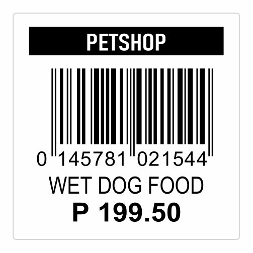 32mm x 32mm Satin Price Tag Barcode Stickers