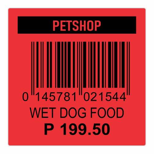 32mm x 32mm Satin Price Tag Barcode Stickers