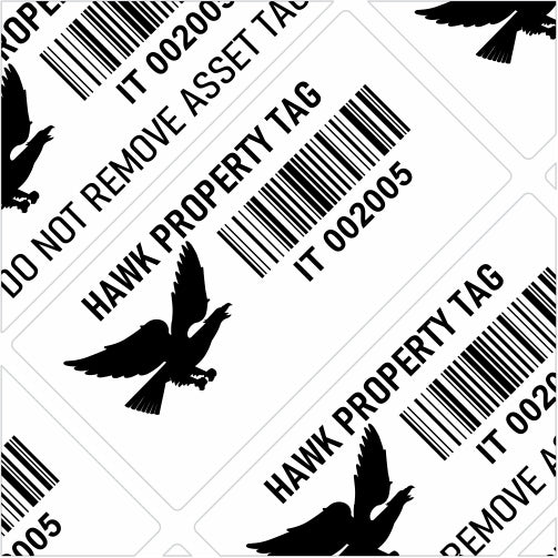 40mm x 20mm Property Tag Vinyl Waterproof Sticker