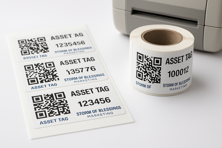 Asset Tag Sticker Labels
