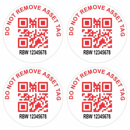 25mm x 25mm Round Vinyl Waterproof Sticker