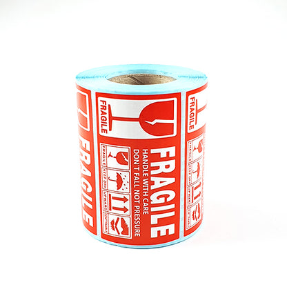 1 Roll Medium FRAGILE, HANDLE WITH CARE, KEEP DRY Sticker 90mm x 50mm 500 Pcs