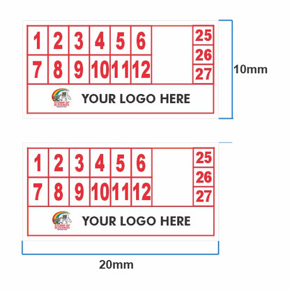 20mm x 10mm Destructible Warranty Stickers Red