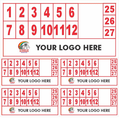 20mm x 10mm Destructible Warranty Stickers Red