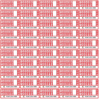 20mm x 10mm Destructible Warranty Stickers Red