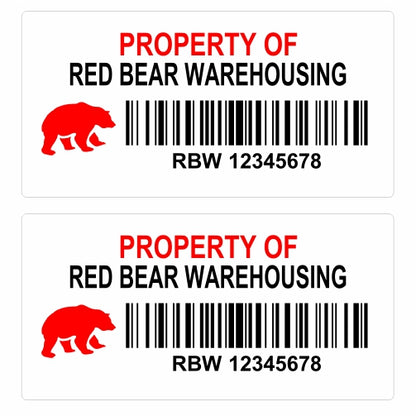 50mm x 25mm Vinyl Waterproof Sticker