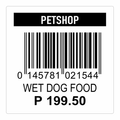 32mm x 32mm Satin Price Tag Barcode Stickers