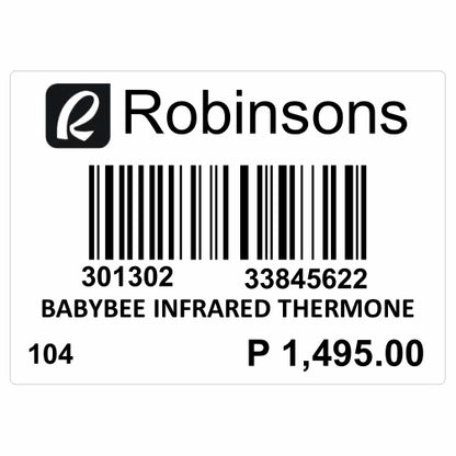 25mm x 19mm White Satin ROBINSONS Price Tag Barcode Stickers